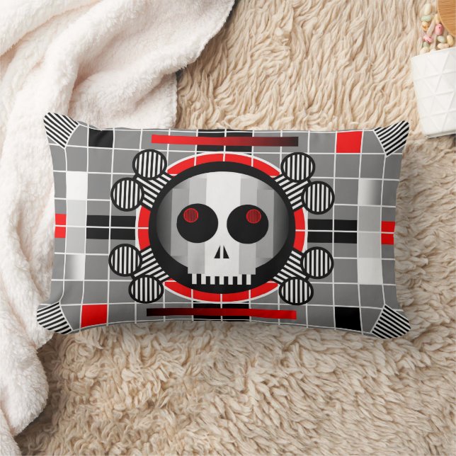 Skull TV throw pillow lumbar (Blanket)