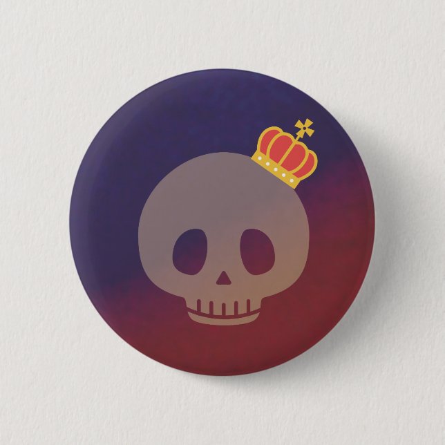 skull uk 6 cm round badge (Front)