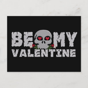 Skull Valentine postcard