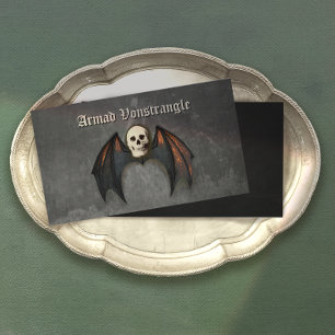 Skull Vampire Bat Dark Business Card