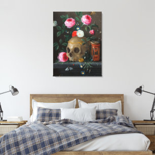 Skull Vanitas Still Life Jan van Kessel Canvas Print