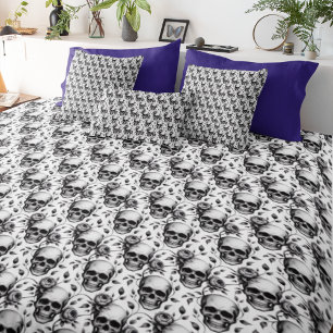 Skull Vintage Boho Macabre Memento Mori Decor Cushion