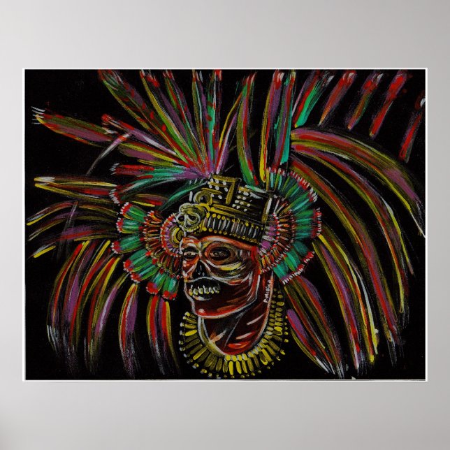 skull warrior painting poster (Front)