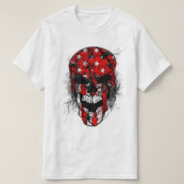 Skull Warrior Soldier T-Shirt (Design Front)
