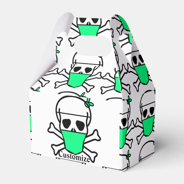 Skull Wearing Mask Thunder_Cove Favour Box (Front Side)