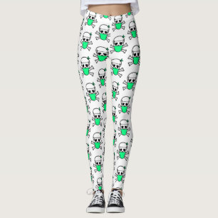 Skull Wearing Mask Thunder_Cove Leggings