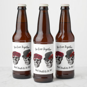 Skull Wedding - Until Death Us Do Part Beer Bottle Label