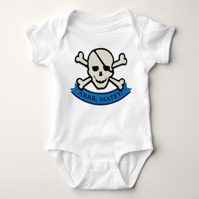 Skull - White Baby Jersey Bodysuit (Front)