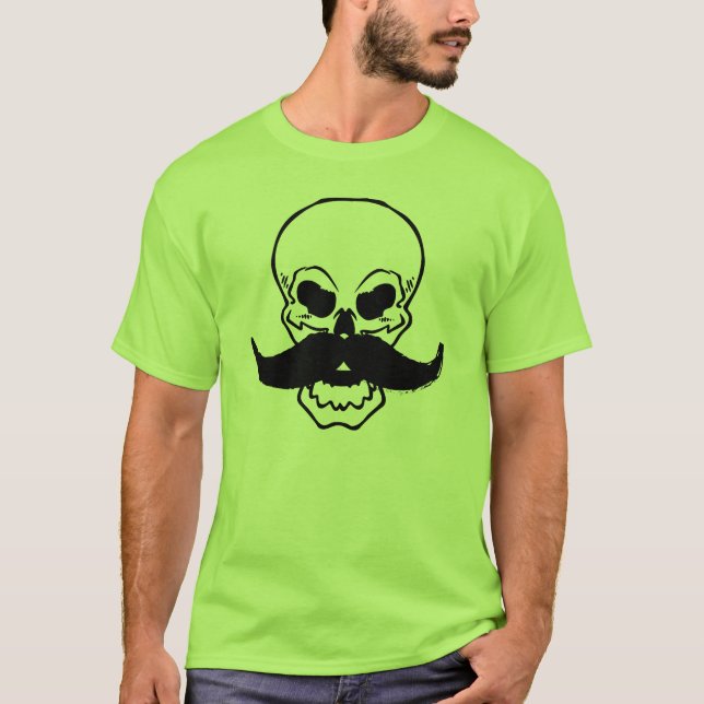 Skull with a moustache T-Shirt (Front)