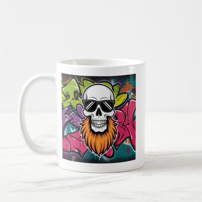 Skull with Beard Mug (Left)