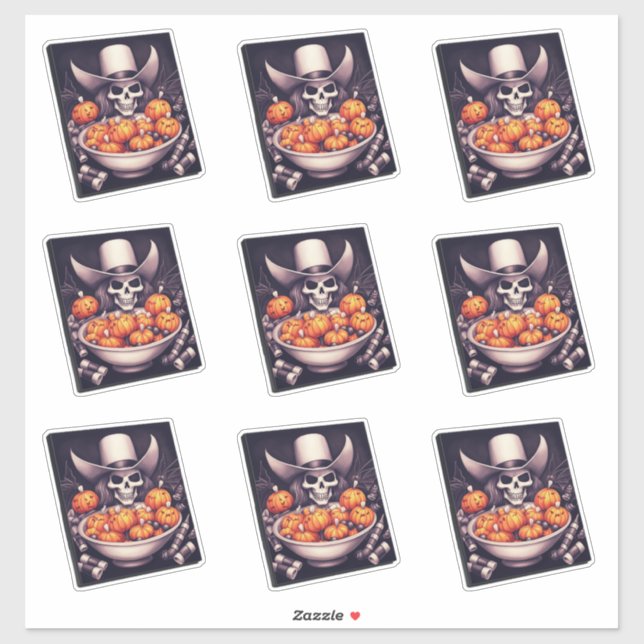 Skull with big grin halloween pumpkin bowl (Sheet)