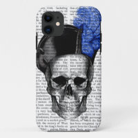Skull with Blue Hat