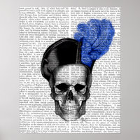 Skull with Blue Hat