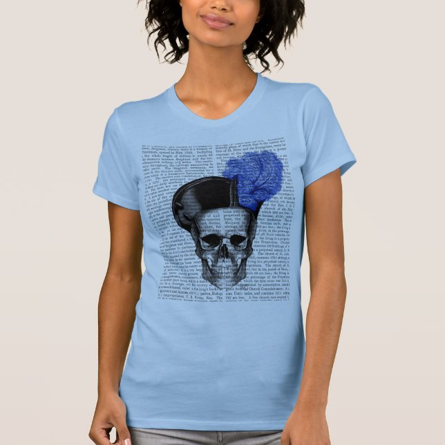 Skull with Blue Hat T-Shirt (Front)