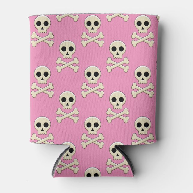 Skull with Bones Can Cooler (Front)