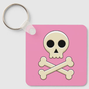 Skull with Bones Key Ring