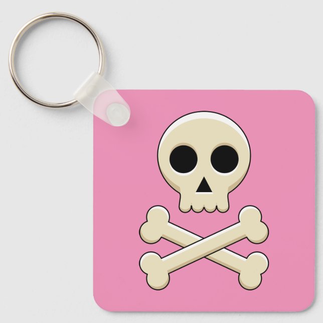 Skull with Bones Key Ring (Front)