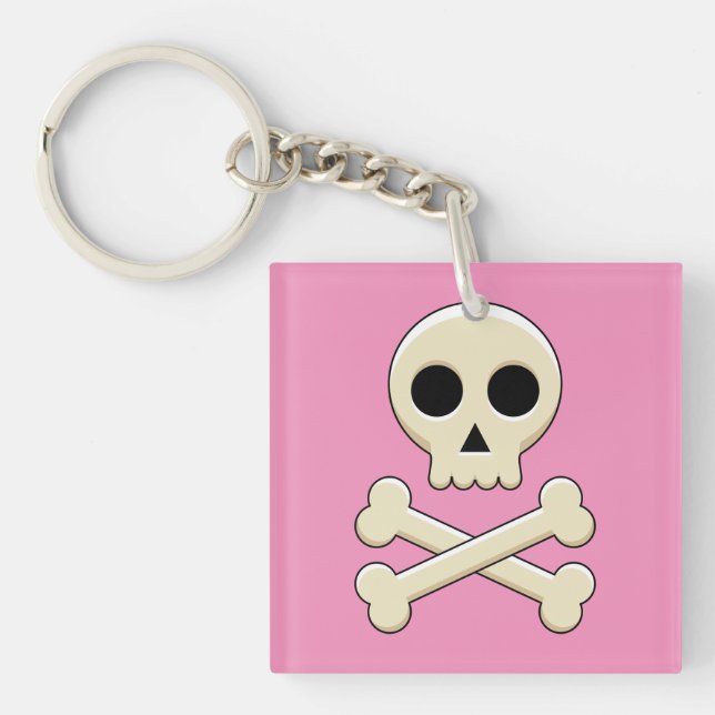 Skull with Bones Key Ring (Front)