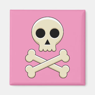 Skull with Bones Magnet