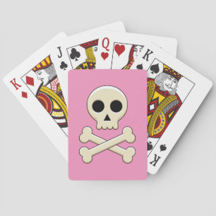 Skull with Bones Playing Cards