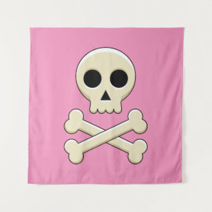 Skull with Bones Tapestry