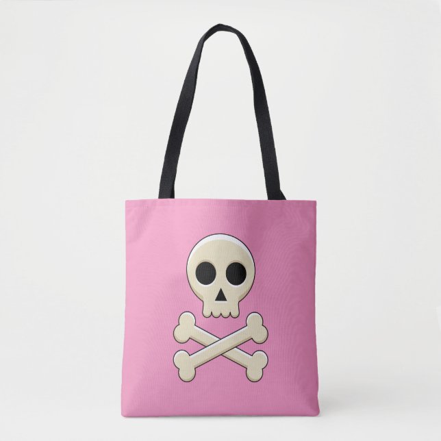 Skull with Bones Tote Bag (Front)