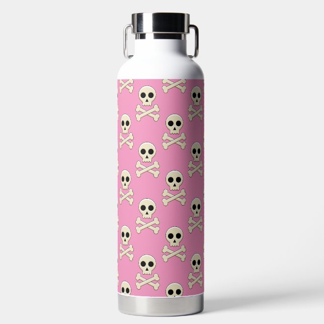 Skull with Bones Water Bottle (Front)