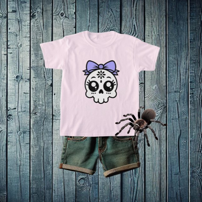 Skull with Bow  T-Shirt (Pretty in pink.)