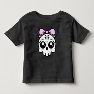 Skull with Bow Toddler T-Shirt