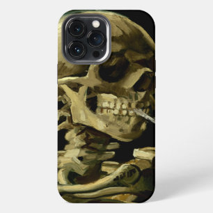 Skull with Burning Cigarette by Van Gogh iPhone 13 Pro Max Case