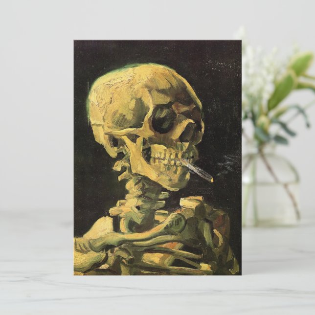 Skull with Burning Cigarette by Vincent van Gogh (Standing Front)