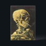 Skull with Burning Cigarette by Vincent van Gogh<br><div class="desc">Skull with Burning Cigarette by Vincent van Gogh is a vintage fine art post impressionism still life painting. A portrait of human skeleton smoking. Great image to use for anti-smoking products. Smoking kills 1, 000s every year, help someone to quit smoking today. Great image for Halloween or Día de los...</div>