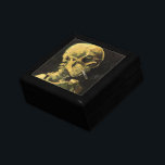 Skull with Burning Cigarette by Vincent van Gogh Gift Box<br><div class="desc">Skull with Burning Cigarette by Vincent van Gogh is a vintage fine art post impressionism still life painting. A portrait of human skeleton smoking. Great image to use for anti-smoking products. Smoking kills 1, 000s every year, help someone to quit smoking today. Great image for Halloween or Día de los...</div>