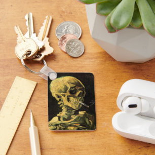 Skull with Burning Cigarette by Vincent van Gogh Key Ring