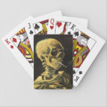 Skull with Burning Cigarette by Vincent van Gogh Playing Cards<br><div class="desc">Skull with Burning Cigarette by Vincent van Gogh is a vintage fine art post impressionism still life painting. A portrait of human skeleton smoking. Great image to use for anti-smoking products. Smoking kills 1, 000s every year, help someone to quit smoking today. Great image for Halloween or Día de los...</div>