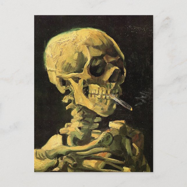 Skull with Burning Cigarette by Vincent van Gogh Postcard (Front)