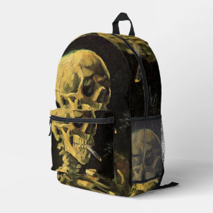 Skull with Burning Cigarette by Vincent van Gogh Printed Backpack