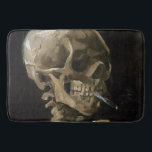 Skull with Burning Cigarette Vincent van Gogh Art Bath Mat<br><div class="desc">Vincent van Gogh (Dutch, 1853 - 1890) Skull of a Skeleton with Burning Cigarette, 1885–86, Oil on canvas Unframed: 32 cm × 24.5 cm (13 in × 9.6 in) Early work by Vincent van Gogh. This small painting is part of the permanent collection of the Van Gogh Museum in Amsterdam....</div>