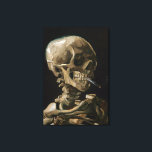 Skull with Burning Cigarette Vincent van Gogh Art Canvas Print<br><div class="desc">Vincent van Gogh (Dutch, 1853 - 1890) Skull of a Skeleton with Burning Cigarette, 1885–86, Oil on canvas Unframed: 32 cm × 24.5 cm (13 in × 9.6 in) Early work by Vincent van Gogh. This small painting is part of the permanent collection of the Van Gogh Museum in Amsterdam....</div>
