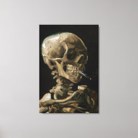 Skull with Burning Cigarette Vincent van Gogh Art