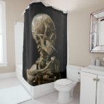 Skull with Burning Cigarette Vincent van Gogh Art Shower Curtain<br><div class="desc">Vincent van Gogh (Dutch, 1853 - 1890) Skull of a Skeleton with Burning Cigarette, 1885–86, Oil on canvas Unframed: 32 cm × 24.5 cm (13 in × 9.6 in) Early work by Vincent van Gogh. This small painting is part of the permanent collection of the Van Gogh Museum in Amsterdam....</div>