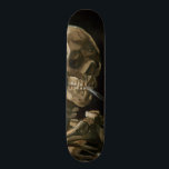 Skull with Burning Cigarette Vincent van Gogh Art Skateboard<br><div class="desc">Vincent van Gogh (Dutch, 1853 - 1890) Skull of a Skeleton with Burning Cigarette, 1885–86, Oil on canvas Unframed: 32 cm × 24.5 cm (13 in × 9.6 in) Early work by Vincent van Gogh. This small painting is part of the permanent collection of the Van Gogh Museum in Amsterdam....</div>