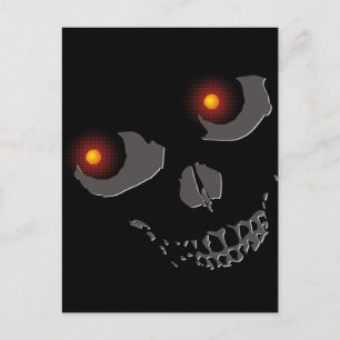 Skull with Burning Eyes Postcard