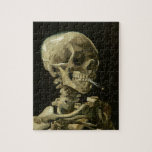 Skull with Cigarette by Van Gogh Painting Art Jigsaw Puzzle<br><div class="desc">Van Gogh's Expressionist Paintings: Skull with Burning Cigarette  Canvas Painting</div>