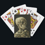 Skull with Cigarette by Van Gogh Playing Cards<br><div class="desc">Van Gogh's Expressionist Paintings: Skull with Burning Cigarette  Canvas Painting</div>