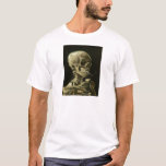 Skull with Cigarette by Van Gogh T-Shirt<br><div class="desc">Van Gogh's Expressionist Paintings: Skull with Burning Cigarette  Canvas Painting</div>