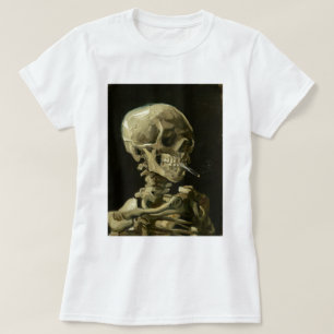 Skull with Cigarette by Van Gogh T-Shirt