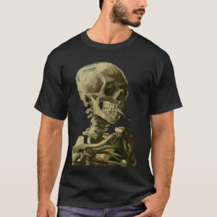 Skull with Cigarette by Van Gogh T-Shirt