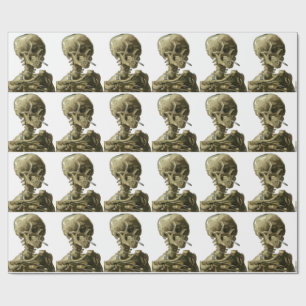 Skull with Cigarette by Van Gogh Wrapping Paper