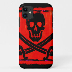 Skull with Crossed Swords Creepy Artwork iPhone 11 Case